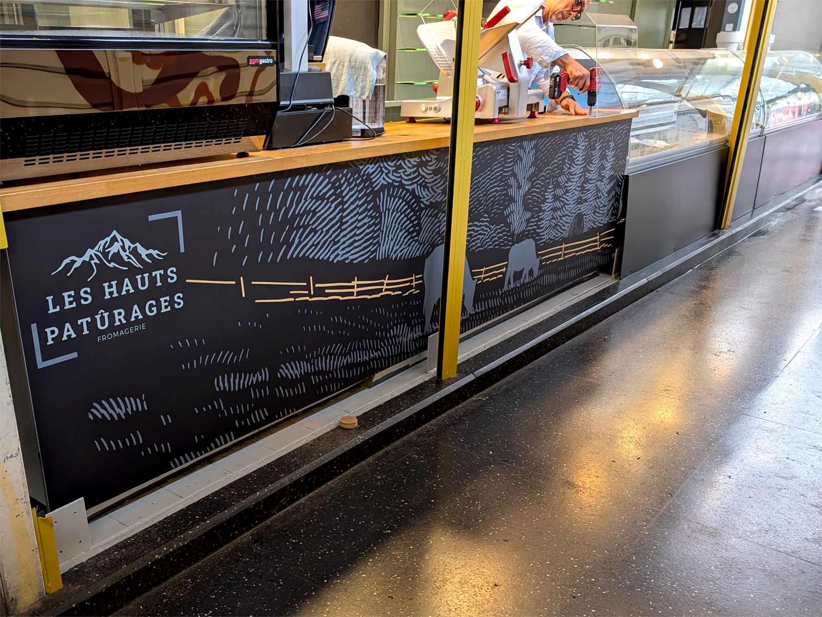 Banque fromagerie décoration adhésive